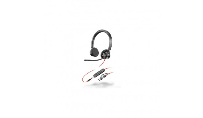Poly Blackwire 3325 Stereo USB-C Headset +3.5mm Plug +USB-C/A Adapter