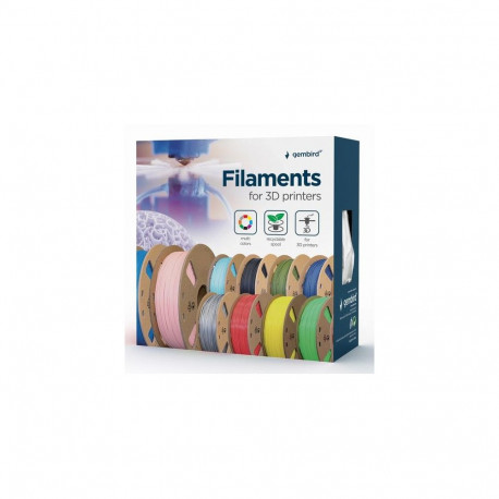 Gembird 3DP-PLA+1.75-02-W 3D printing material Polylactic acid (PLA) White 1 kg