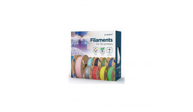 Gembird 3DP-PLA+1.75-02-BK 3D printing material Polylactic acid (PLA) Black 1 kg