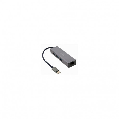 Gembird USB HUB 1x RJ-45 + 3x USB-A 3.0 (A-CMU3-LAN-01)