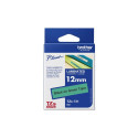 Brother TZe-731 lint, 12 mm x 8 m, must rohelisel taustal