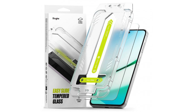 Ringke Easy Slide 2-pack tempered glass for Samsung Galaxy A56 5G - transparent