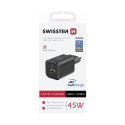 Swissten Travel Charger GaN USB-C / PD USB-A / 18W QC / 45W