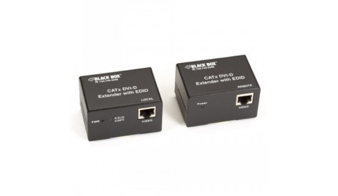 BLACKBOX CATX DVI-D SINGLE LINK EXTENDER - SINGLE LINK DVI-D, 50M, EXTENDER KIT