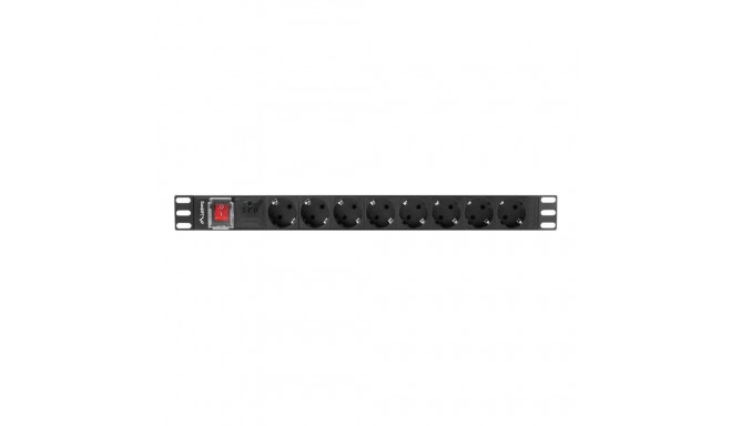 Lanberg Power Distribution unit 19", 8 outlets, black |