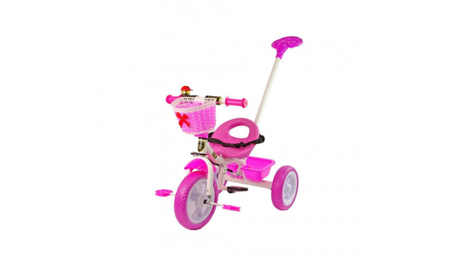 Rower Trójkołowy PRO100 Różowy Koszyk Koła EVA