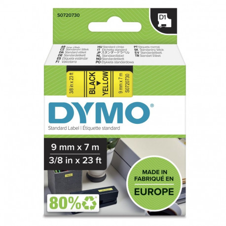 Dymo Schriftband 40918 Black Schwarz Yellow Gelb (S0720730)
