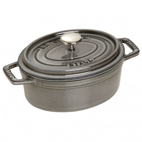 Staub ovaalne malmpott 1l, grafiit