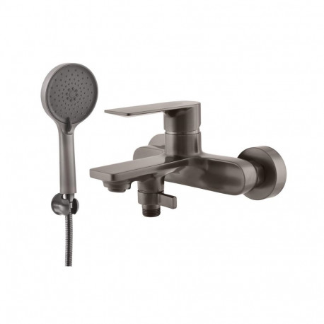 MIXER FOR BATH WITH HEAD METAL GREY