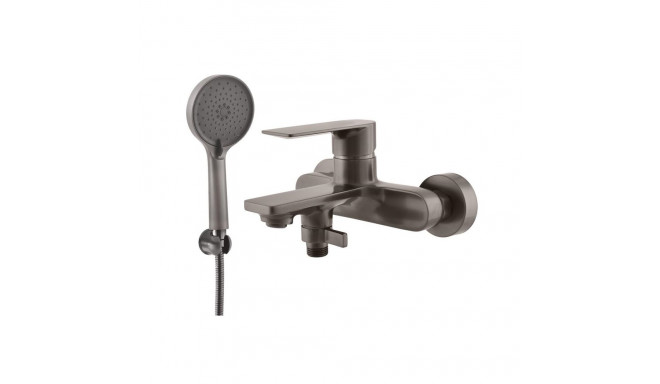 MIXER FOR BATH WITH HEAD METAL GREY