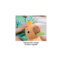 Fisher-Price Snuggly Snacky Capybara Plush Baby Sensory Toy with Teether &amp; Rattle for Newbor