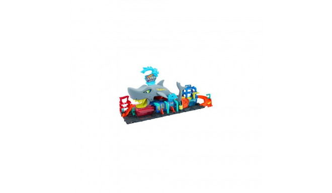 Hot Wheels City Ultra Shark Car Wash with Color Reveal Toy Car Featured in “Let’s Race”