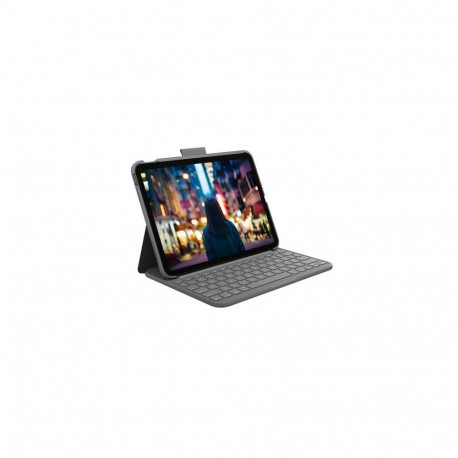 Logitech Slim Folio QWERTY UK English Bluetooth Grey