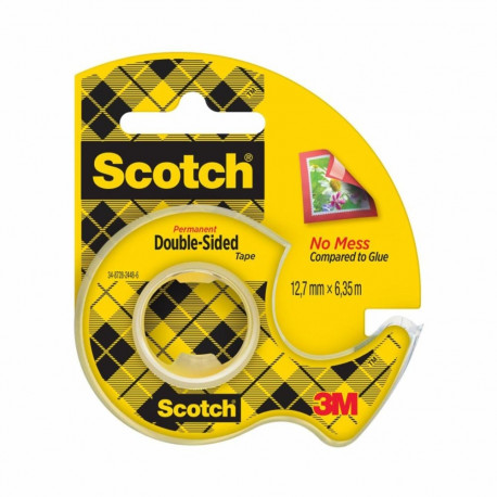 Scotch Double-Sided Tape with Dispenser, 12mm x 6,3 136D-MDEU