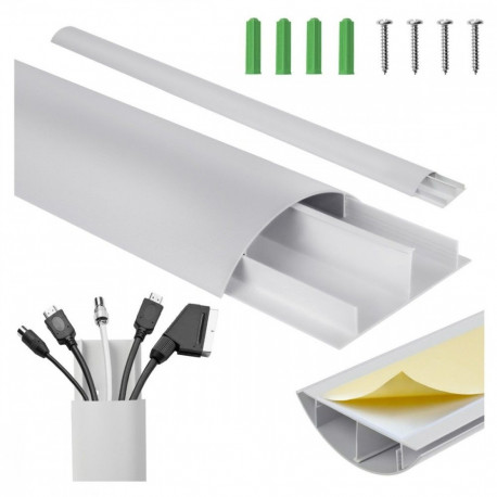 Alumiiniumist kaabli peitliist MC-814 S, hõbedane