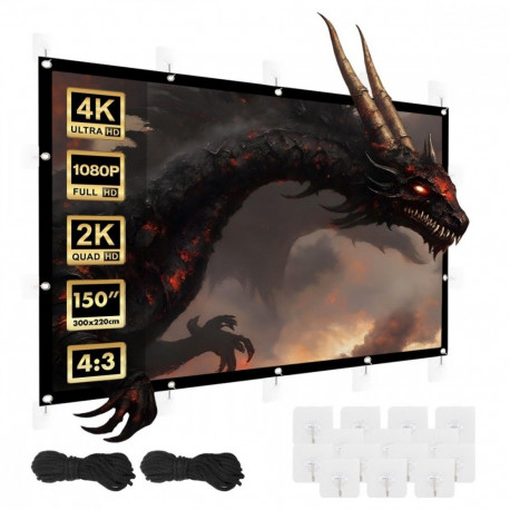 Projection screen 150&#39; 300x220cm, MC-168