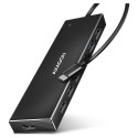 AXAGON HUE-F7A 7x USB 3.2 Gen 1 alumiiniumist lame USB-jaotur 30 cm USB-C-kaabel
