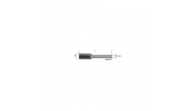 BETA silindriline karbiidviil 12 x 25 mm, vars 6 mm 426MD/CP12