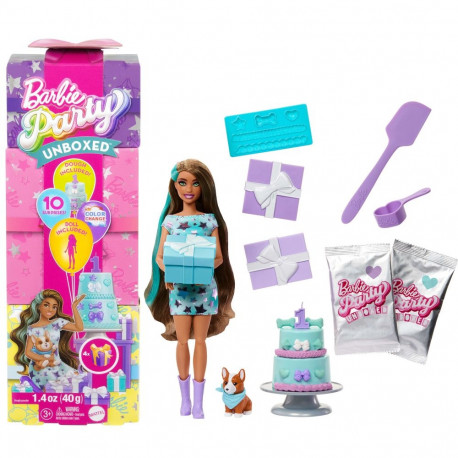 Barbie Barbie Party Unboxed Pet Birthday Series - Blue Dress, Doll