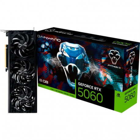 GeForce videokaart RTX 5060 Python III 8GB (DLSS 4, 3x DisplayPort, 1x HDMI 2.1)