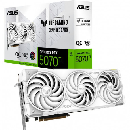 ASUS GeForce RTX 5070 Ti TUF GAMING OC WHITE Edition, graphics card DLSS 4, 3x DisplayPort, 2x HDMI