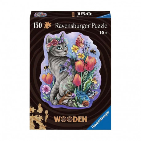 Ravensburger Wooden Puzzle Spring Cat 150 pieces
