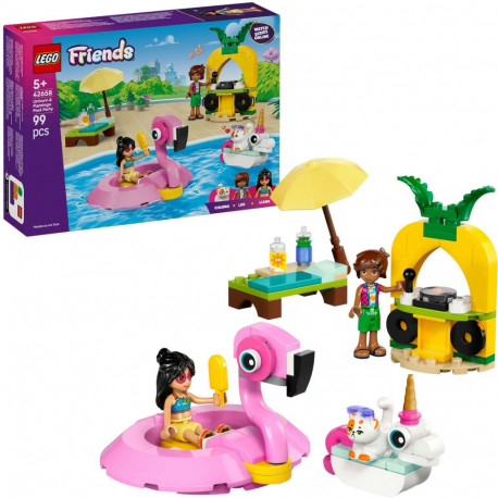 42658 Friends Poolparty mit Einhorn und Flamingo