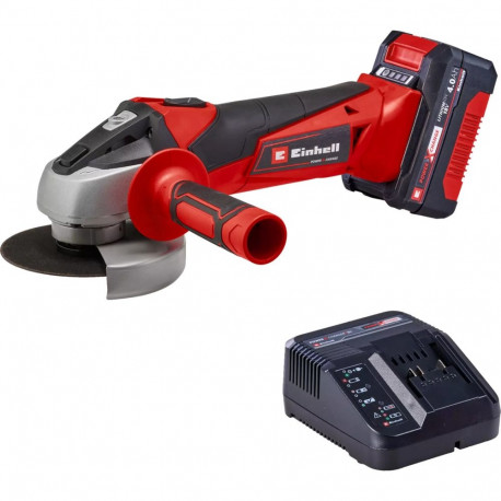 Power X-Change akuga nurklihvija TC-AG 18/115 Li Kit 18Volt Li-Ion-Akku 4,0Ah, punane/must
