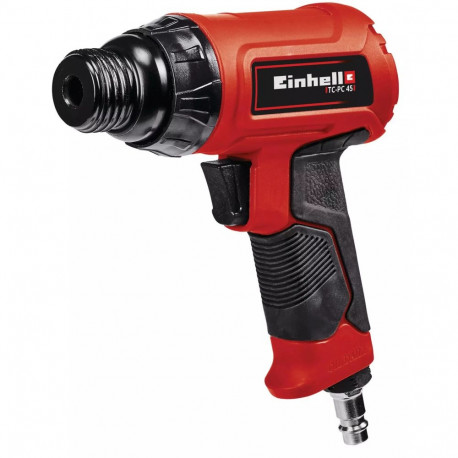 Druckluft-Meißelhammer TC-PC 45 Set (rot/schwarz, mit 4-teiligem Meißel-Set, Nadel-Entroster)