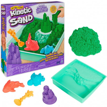 Kinetic Sand liivakasti komplekt 454Gramm liiv, roheline