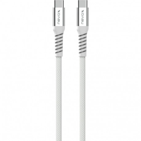 USB 2.0 Kabel, USB-C Stecker > USB-C Stecker 48V / 5A (weiß, 1 Meter, PD 3.1, Laden mit bis zu 24