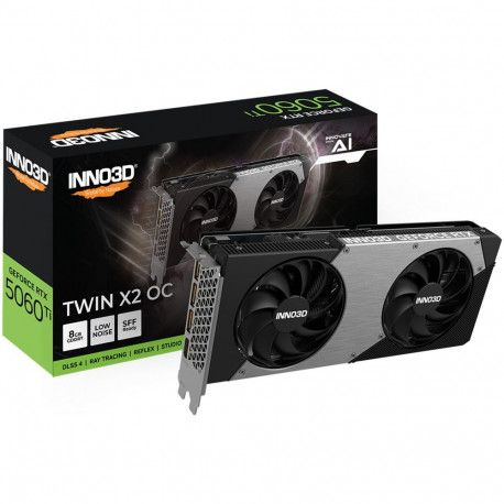GeForce graafikakaart RTX 5060 Ti TWIN X2 8GB (DLSS 4, 3x DisplayPort, 1x HDMI 2.1)