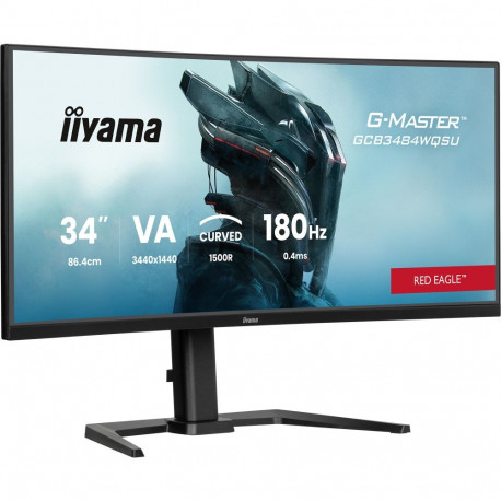 Iiyama G-Master GCB3484WQSU-B1 RED EAGLE CURVED - 34 - black, WQHD, curved, VA, Free-Sync Premium, U