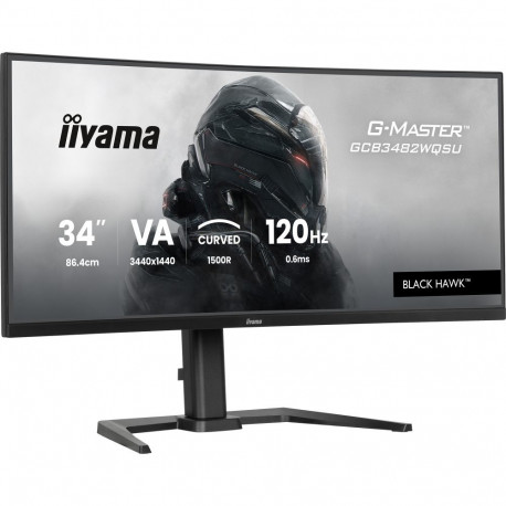 Iiyama G-Master GCB3482WQSU-B1 BLACK HAWK - 34 - black, WQHD, curved, VA, Free-Sync Premium, USB-C, 