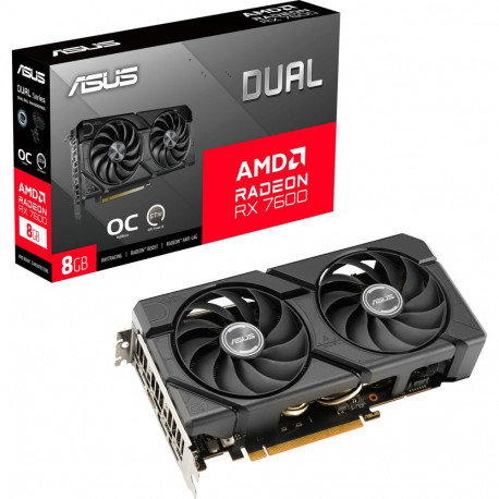 Radeon graafikakaart RX 7600 DUAL EVO OC RDNA 3 GDDR6 3x DisplayPort 1x HDMI 2.1, must