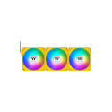 Thermaltake CT140 EX Reverse ARGB Sync PC Cooling Fan Bumblebee (Yellow, 3-Pack, 140mm)