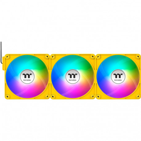 Thermaltake CT120 EX ARGB Sync PC Cooling Fan Bumblebee (Yellow, Pack of 3, 120 mm)