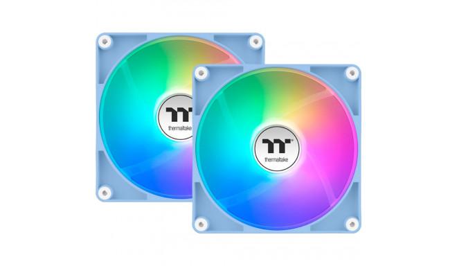 Thermaltake CT120 ARGB Sync PC Cooling Fan Hydrangea Blue (light blue, pack of 2, without controller