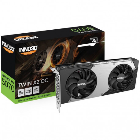 Inno3D GeForce RTX 5070 TWIN X2 OC (black, DLSS 4, 3x DisplayPort, 1x HDMI 2.1)