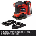 Einhell Power X-Change Cordless Hand Sander TE-OS 18/113 3X Li-Solo, 18 Volt (red/black, without bat