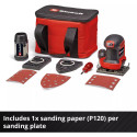 Einhell Power X-Change Cordless Hand Sander TE-OS 18/113 3X Li-Solo, 18 Volt (red/black, without bat