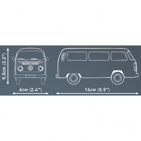 Volkswagen T2b Bus (orange, Maßstab 1:35)