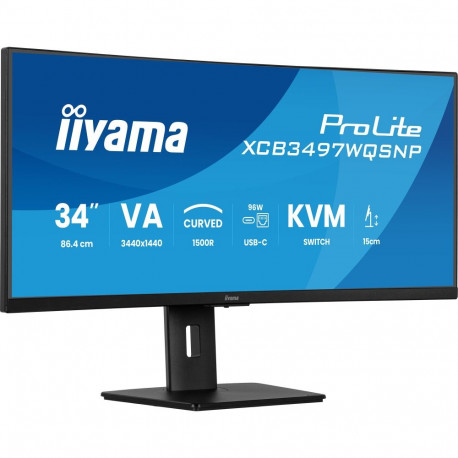 ProLite monitor XCB3497WQSNP-B1 86.4cm (34 Zoll) WQHD VA kumer Adaptive-Sync USB-C USB-Hub 120Hz pan
