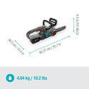 Gardena cordless chainsaw PowerSaw 250/18V P4A Ready-To-Use Set (grey/turquoise, Li-Ion battery 2.5A