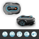 Gardena robotic lawnmower smart SILENO free 800m? set (grey/turquoise, Li-ion battery, with smart ga