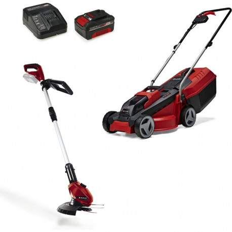 Power X-Change aku muruniiduk GE-CM 18/30 ja murutrimmer GE-CT 18 Li-Ionen Akku 4,0Ah, punane/must
