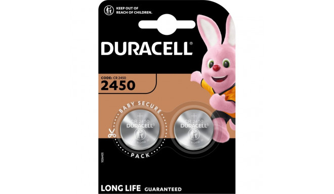 Duracell CR 2450 Lithium Button Cell 3V (2 pieces)