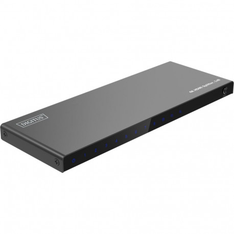4K HDMI Splitter, 1x8 (schwarz, mit Downscaler)