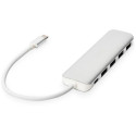 Digitus USB Type-C 4-port hub (USB 3.0) + PD (silver)
