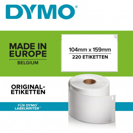 Dymo LabelWriter ORIGINAL shipping labels for LW 4XL 104x159mm, 1 roll with 220 labels (permanent ad